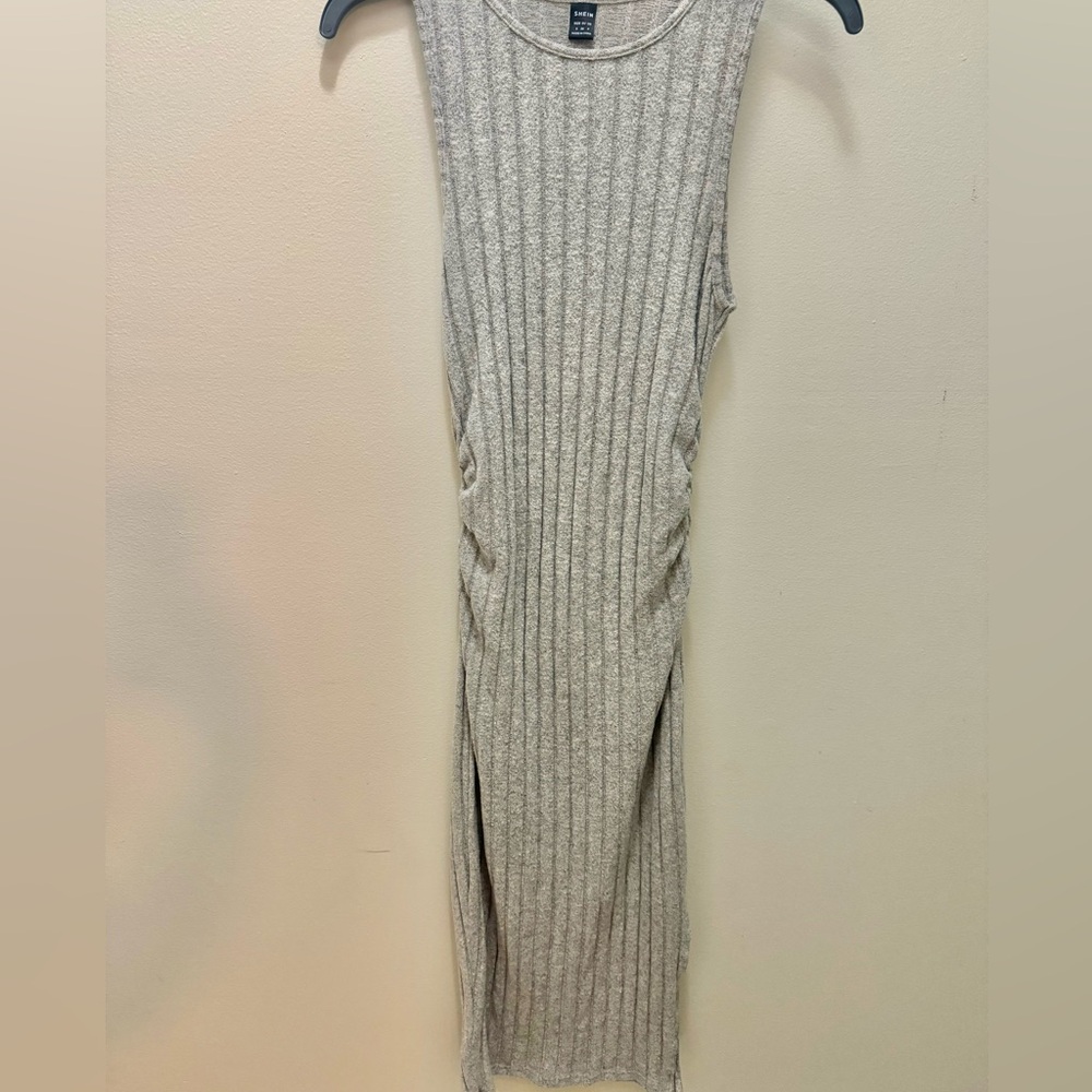 2 Pc Shein Ezwear Solid Ruched Split Thigh Ribbed… - image 4